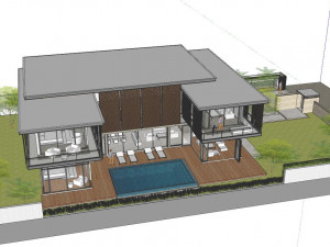 SU model of a single-family villa Model 3D