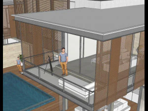 SU model of a single-family villa 3D Model