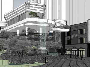 Su model of light and extravagant housing in mountain area 3D Model