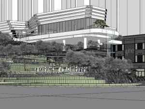 Su model of light and extravagant housing in mountain area 3D Model