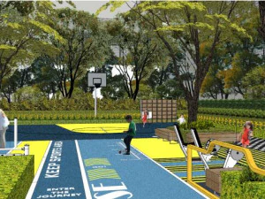 Su model of modern boutique landscape region 3D Model