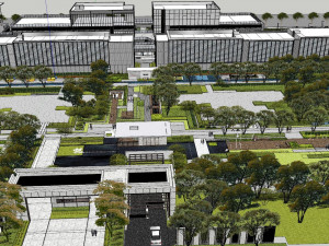 Su model of modern boutique landscape region 3D Модель