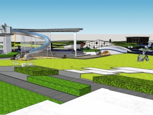 Su Model of Modern Courtyard Design area 3Dモデル