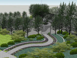 Modèle Su de la zone de démonstration moderne Modèle 3D