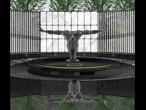 Su model of modern demonstration area 3D Model