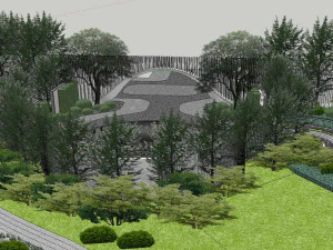Su model of modern demonstration area 3D Model