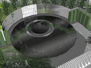 Su model of modern demonstration area 3D Model
