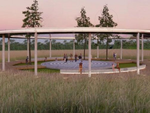 SU model of paddy field central landscape 3D Model