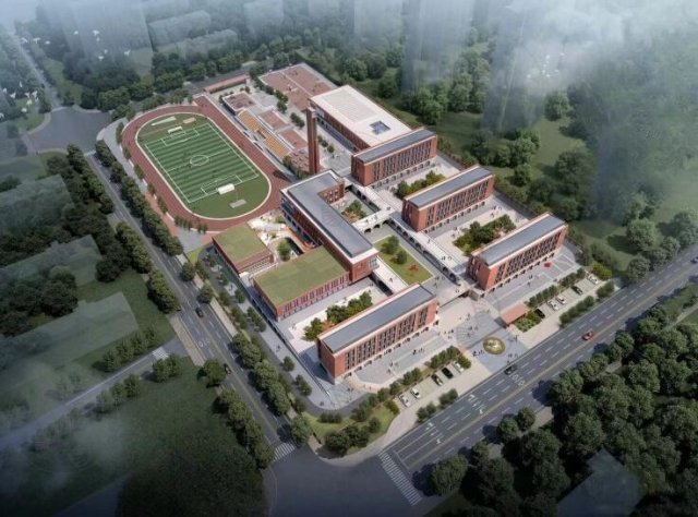 SU Model of Red Brick College Wind Primary School 3D Model .c4d .max .obj .3ds .fbx .stl .blend 