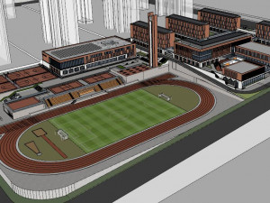 SU Model of Red Brick College Wind Primary School 3D Model