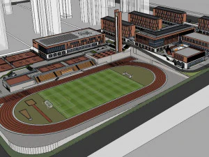 SU Model of Red Brick College Wind Primary School 3D Model