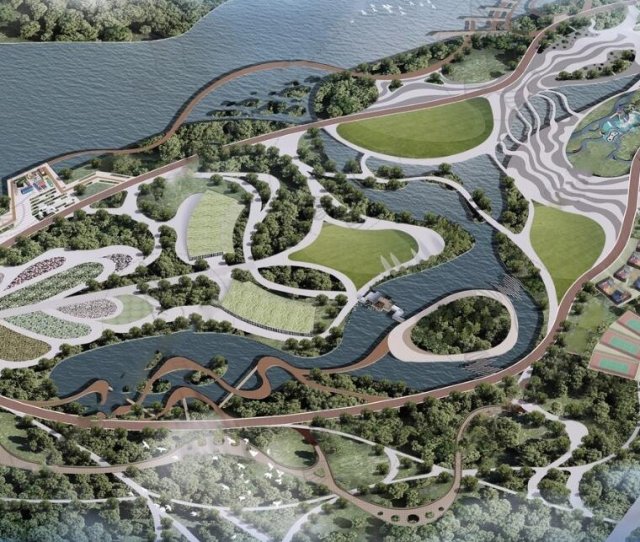 Park SU model of modern country comprehensive park landscape 3D Model .c4d .max .obj .3ds .fbx .stl .blend 