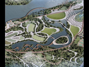 Park SU model of modern country comprehensive park landscape 3Dモデル