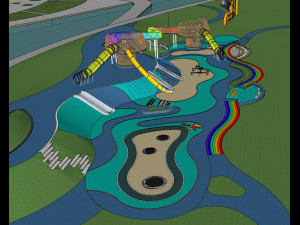Park SU model of modern country comprehensive park landscape 3D Model