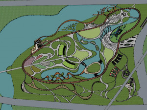 Park SU model of modern country comprehensive park landscape 3D Model