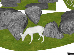 Collection of SU materials for stone landscape of sketch sculpture Model 3D