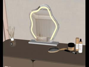 SU Model Design of Indoor Modern single dresser 3D Модель