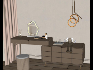 SU Model Design of Indoor Modern single dresser 3D Модель