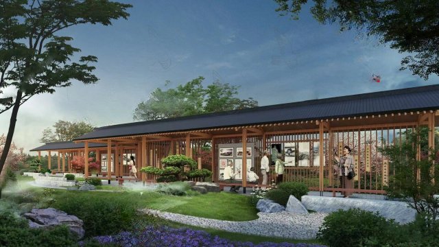 Su Model of Chinese wooden Corridor frame 3D Модель .c4d .max .obj .3ds .fbx .stl .blend