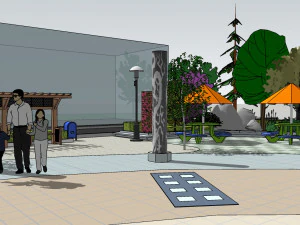 SU Model of clock Leisure Square 3D Model