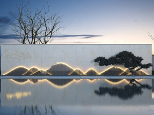 SU Model of Landscape Wall with artistic characteristics 3D Model