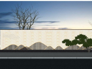 SU Model of Landscape Wall with artistic characteristics 3D मॉडल