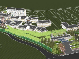 Su model of modern demonstration area 3D Model