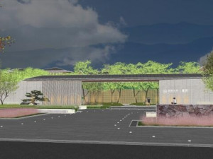Su model of modern demonstration area 3D Model