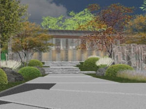 Su model of modern demonstration area 3D Model