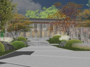 Su model of modern demonstration area 3D Model