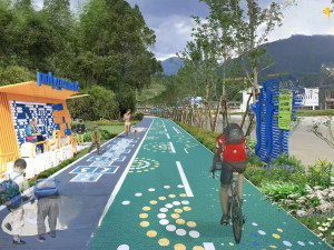 Su model of modern healthy walking trail Modelo 3D