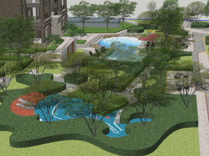 Su model of modern residential landscape Modelo 3D