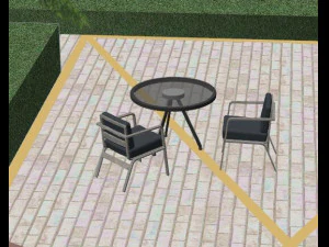 Su model of modern residential landscape 3D Model