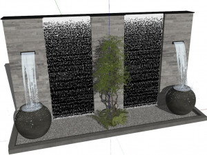 Su model of small-scale waterscape wall Modèle 3D