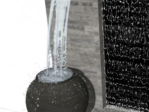 Su model of small-scale waterscape wall 3D Model