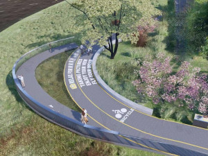 Su model of waterfront trail landscape 3D Model