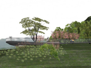 Su model of waterfront trail landscape 3D 모델