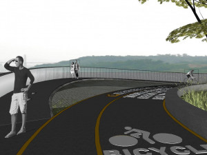 Su model of waterfront trail landscape 3D 모델