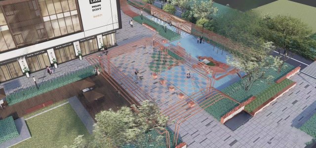 View of the square along the street 3D-Modell .c4d .max .obj .3ds .fbx .stl .blend 