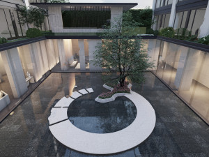 Sunken courtyard view 3D Model