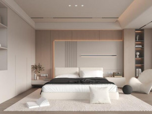 Fine Design of SU Model of Modern Cream Wind bedroom 3D Model