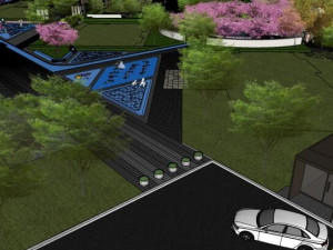 Modern boutique residential landscape su 3D 모델