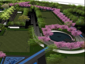 Modern boutique residential landscape su 3D 모델