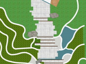 Modern style courtyard garden landscape SU 3D 모델