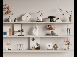 Projekt modelu SU nowych chińskich części dekoracyjnych do wnętrz Model 3D