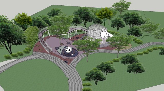 Su model of childrens amusement landscape Modèle 3D .c4d .max .obj .3ds .fbx .stl .blend 