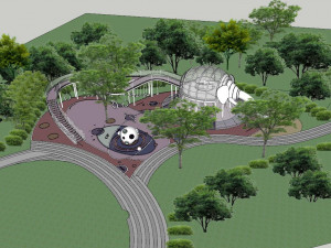 Su model of childrens amusement landscape 3D-Modell