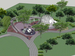 Su-model van kinderamusementlandschap 3D Model