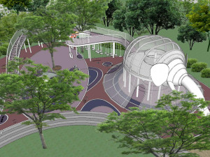 Su model of childrens amusement landscape Modèle 3D