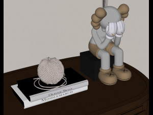 SU model design of modern single bedside table Modèle 3D